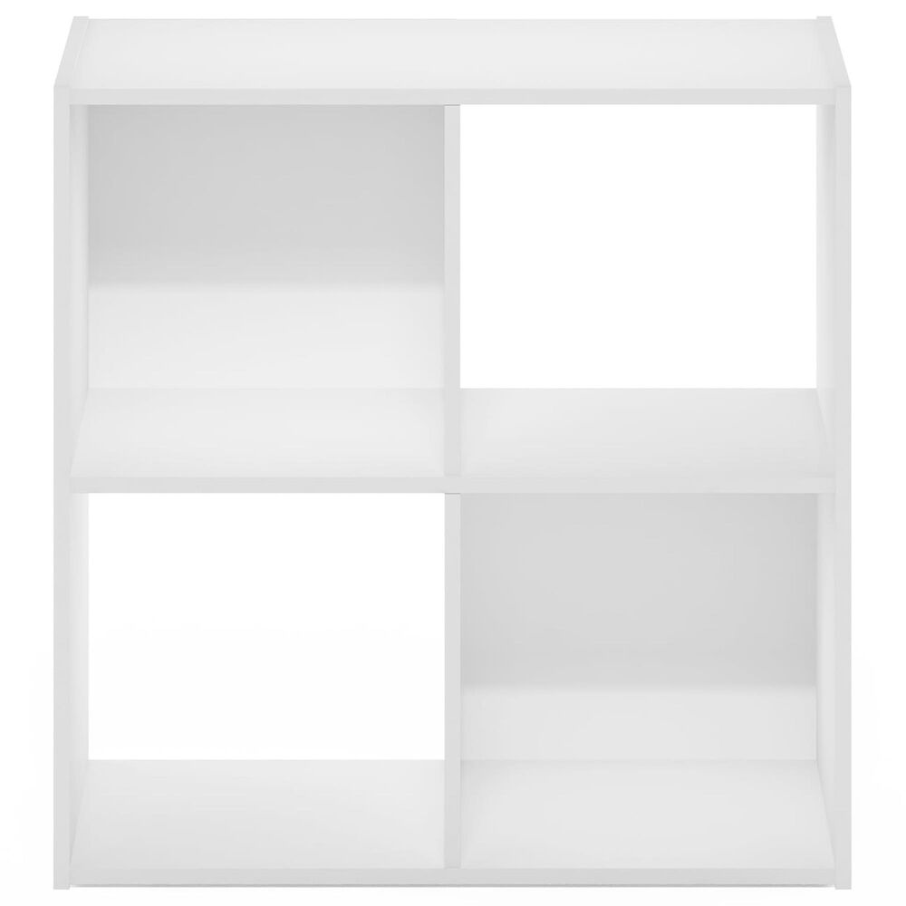HOMLUX 4-Cube Open Shelf Bookshelf in White, , large