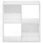 HOMLUX 4-Cube Open Shelf Bookshelf in White, , large