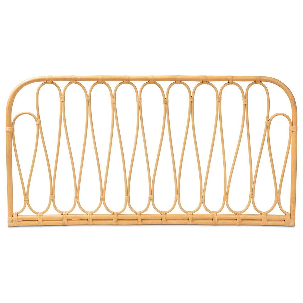 Baxton Studio Carrick Queen Headboard in Natural Brown, , large