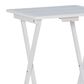 Linon Home Decor Lisbon Folding TV Tray Table Set with Stand in White (Set of 4), , large