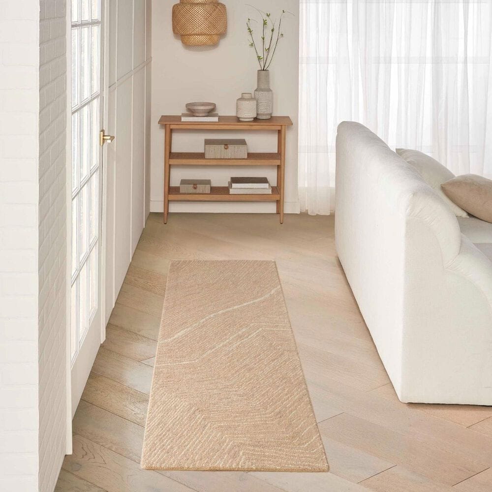 Nourison Pure Angles Camel 2&#39;3&quot; x 7&#39;6&quot; Runner, , large