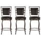 Linon Home Decor Townsend Adjustable Swivel Bar Stool with Dark Chocolate Cushion in Dark Brown (Set of 3), , large