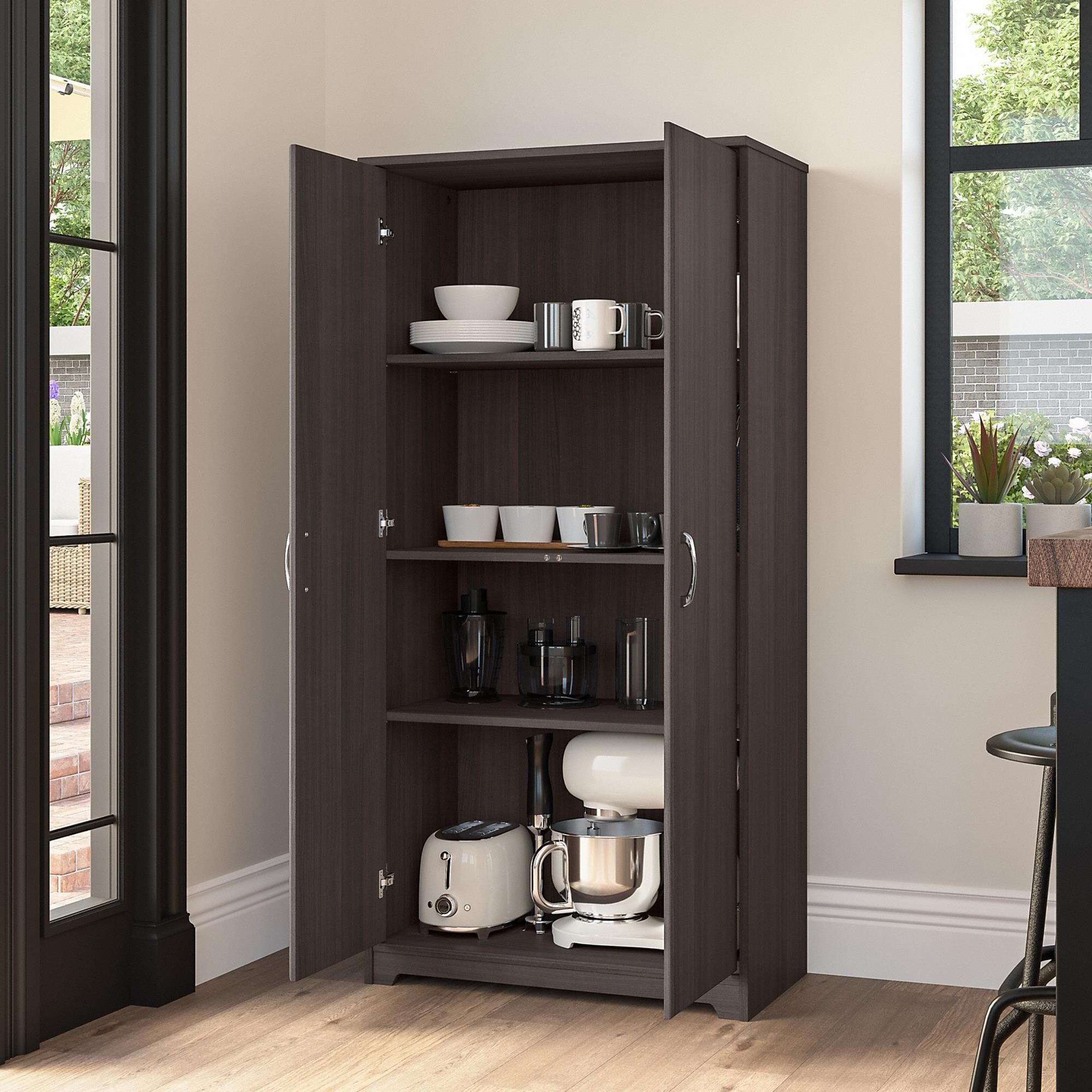 Pantry sales cabinet gray