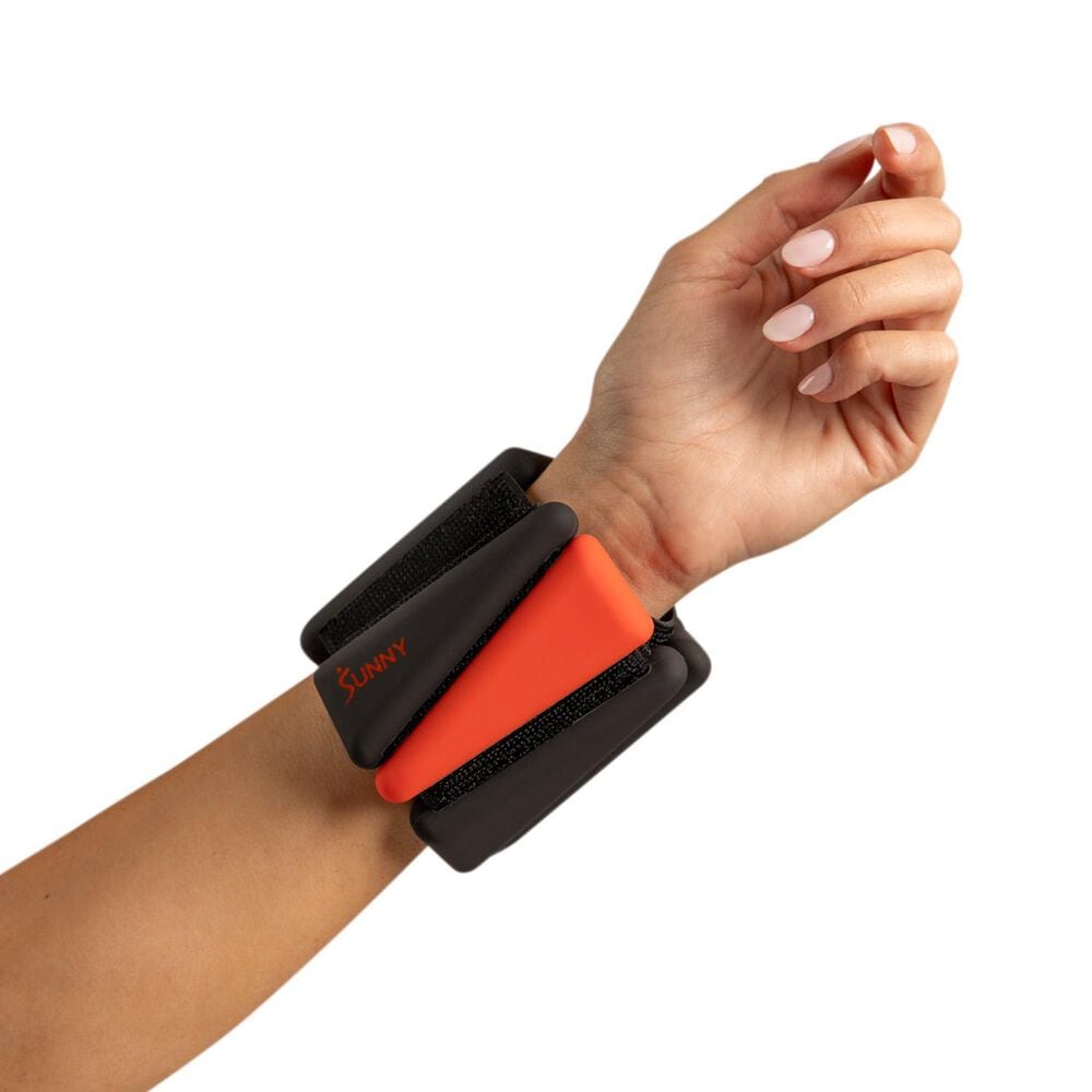 Sunny Health &amp; Fitness Adjustable Wrist Weights 2 Lb Pair in Black and Red, , large