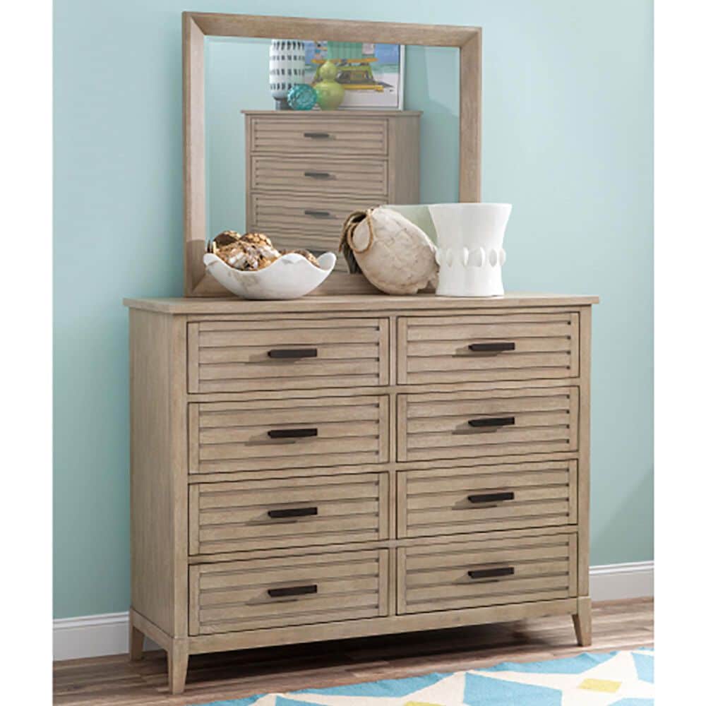 Legacy Classic Edgewater 8-Drawer Dresser and Mirror in Soft Sand, , large