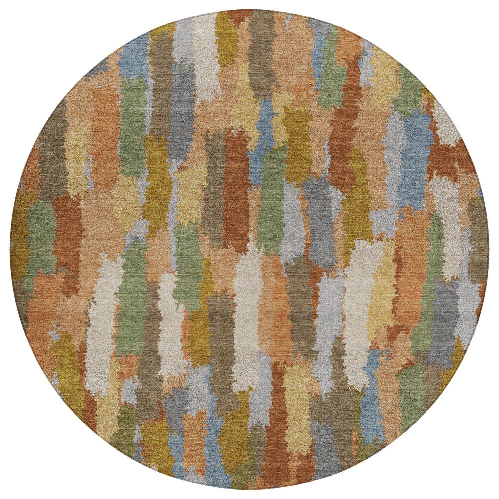 Dalyn Rug Company Kenner Abstract Copper 8" Round Area Rug, , large