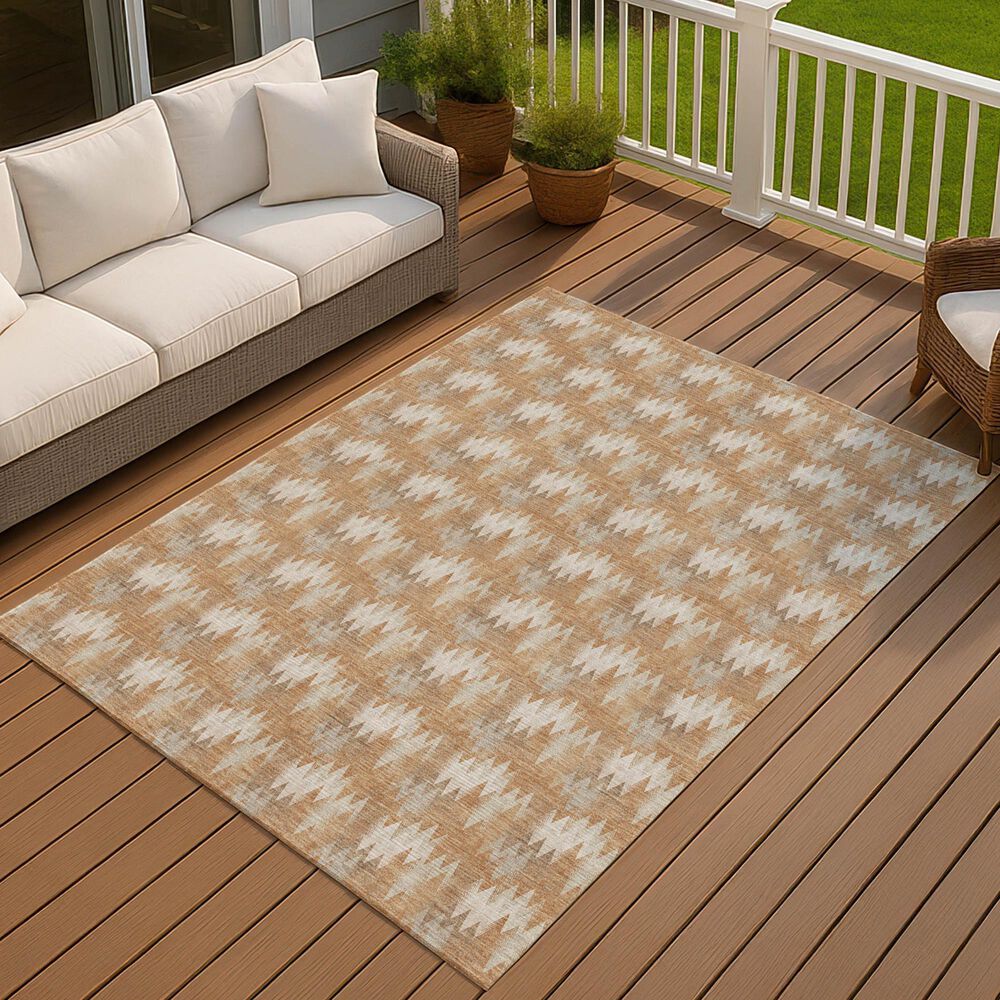 Dalyn Rug Company Soft Essentials Chevron Copper 10' x 14' Area Rug, , large