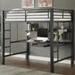 Pacific Landing Full Workstation Loft Bed in Black, , large