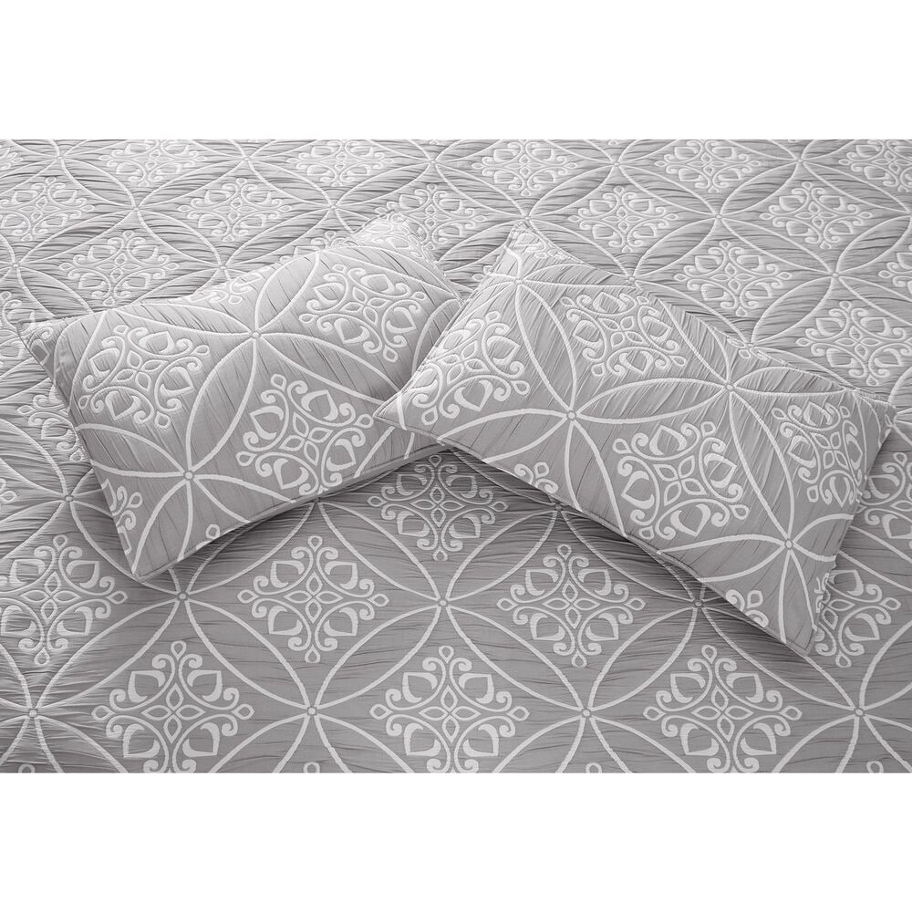 Duke Imports 3-Piece Jacquard King Quilt Set in Stone Mandala, , large