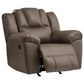 Ashley Lowilla Manual Rocker Recliner in Driftwood, , large