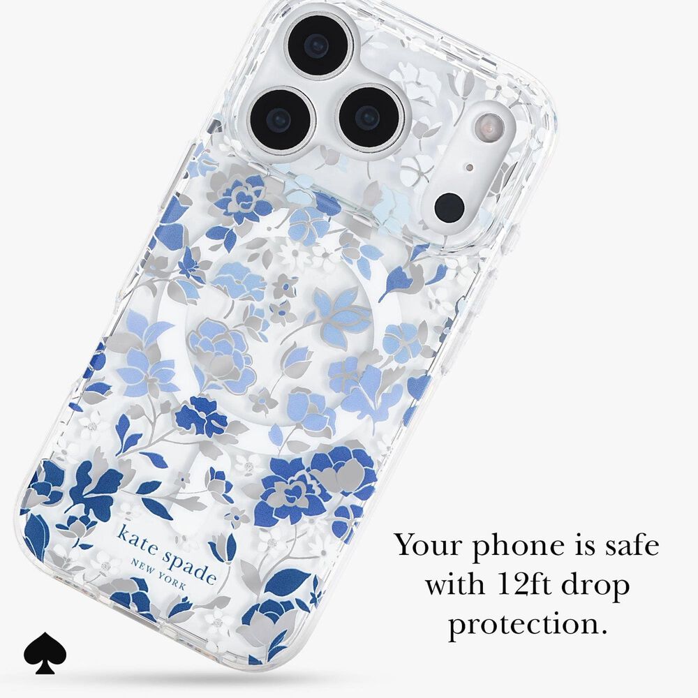 Kate Spade Protective MagSafe Case for Apple iPhone 17 Pro in Flowerbed Blue, , large