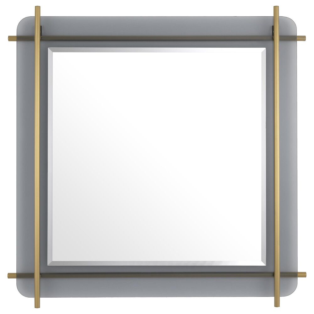 Eichholtz Quinn Mirror in Smoked and Brushed Brass, , large