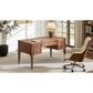 Jennifer Taylor Home Dauphin 59" 5-Drawer Executive Desk in Brown, , large