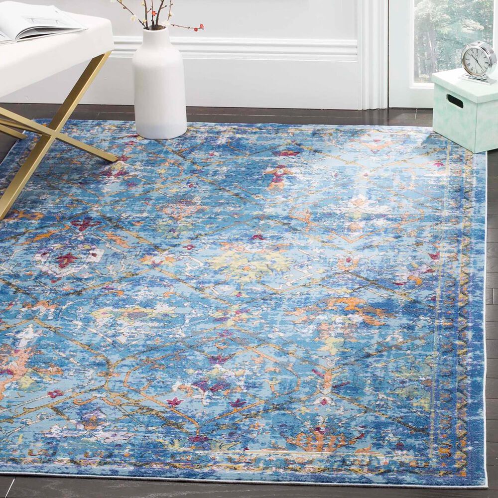 Safavieh Aria Oriental 4&#39; x 6&#39; Blue and Multicolor Area Rug, , large