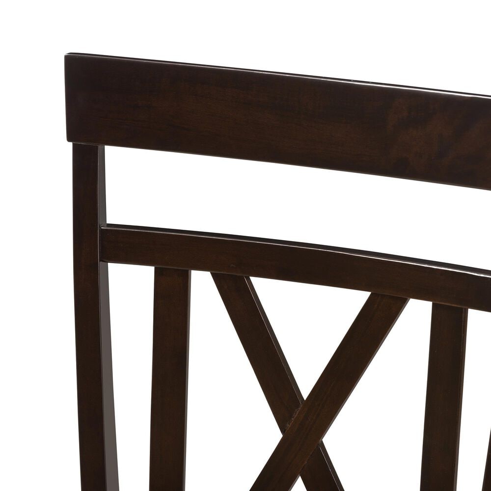Baxton Studio Rosie Side Chair in Dark Brown (Set of 2), , large