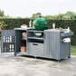HOMLUX 67" Outdoor Kitchen Island with Stainless Steel Top in Grey, , large