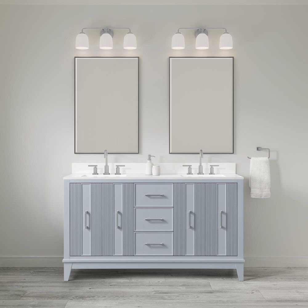 37B Fenwick 60" Double Bathroom Vanity in Soft Blue with Glossy White Composite Stone Top and Backsplash, , large