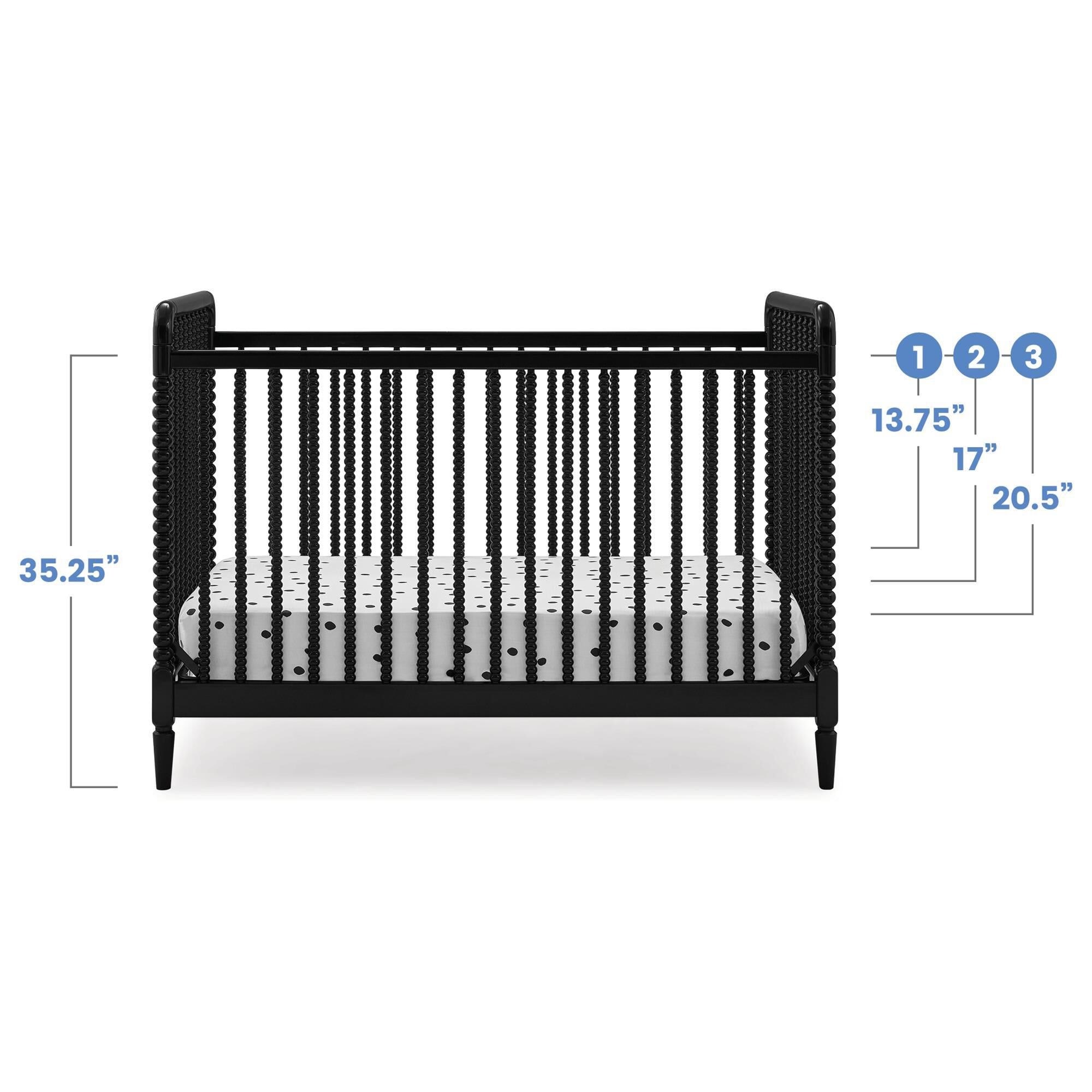 Black 4 in 1 convertible crib hot sale