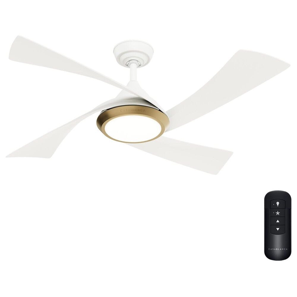 Hunter Vespucci 52&quot; Outdoor Ceiling Fan in Fresh White, , large
