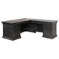 Wycliff Bay Willow Lane 4-Piece L-Shaped Desk with Bookcase and Ladder in Ebony Black, , large