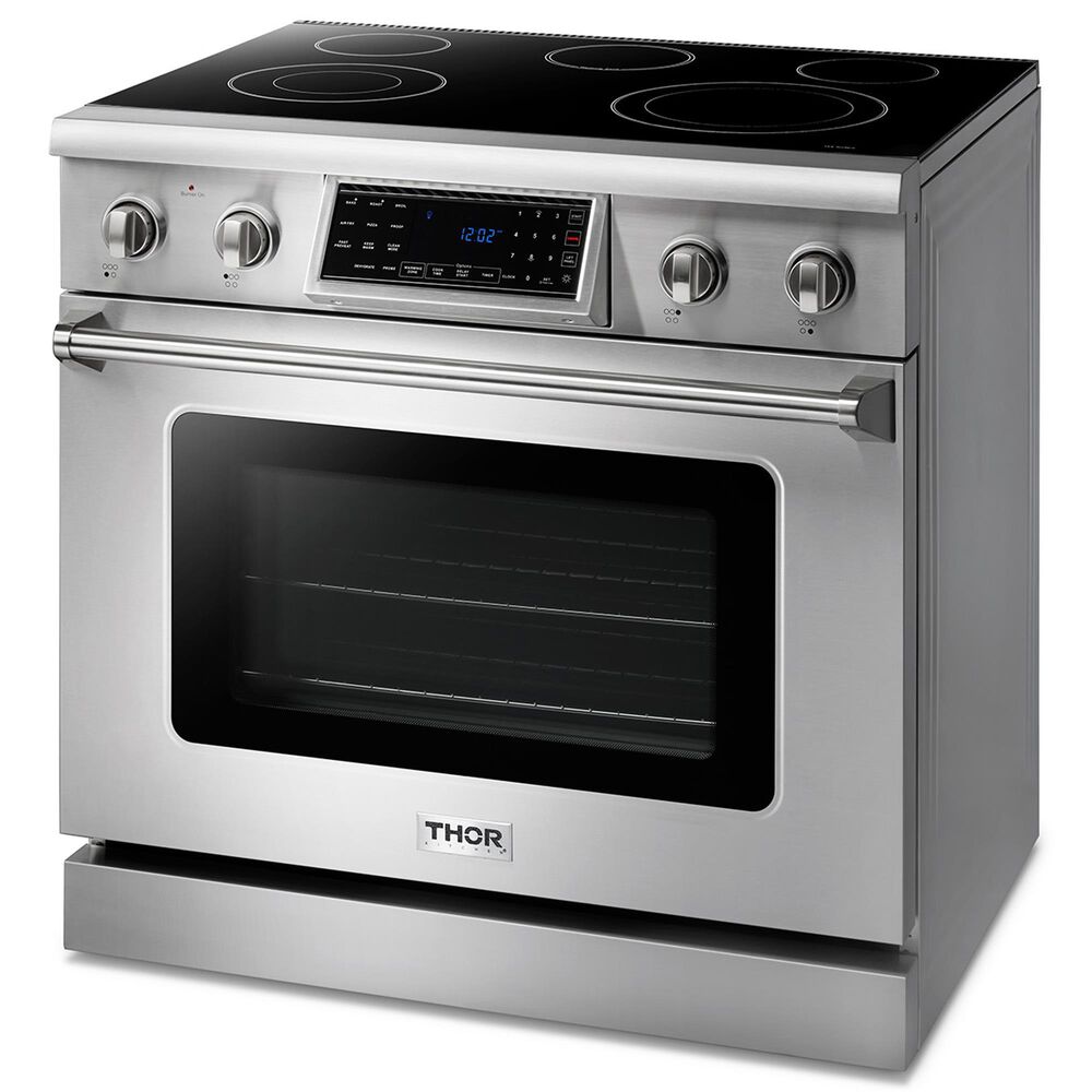 Thor Kitchen 36&quot; Professional Electric Range with Storage Drawer in Stainless Steel, , large