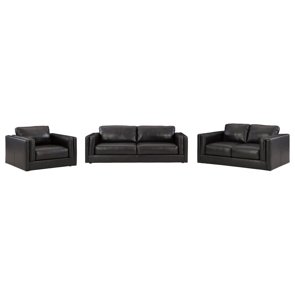 Ashley Amiata 3-Piece Stationary Living Room Set in Onyx, , large