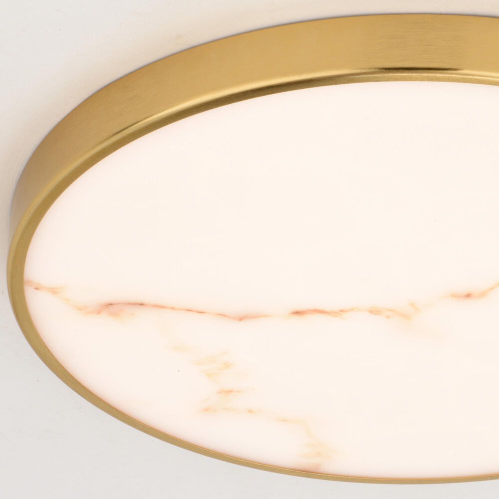 Vaxcel Aurelia 12" 1-Light Flush Mount in Brushed Brass, , large