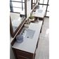 James Martin De Soto 118" Double Bathroom Vanity in Burnished Mahogany with 3 cm Classic White Quartz Top, , large