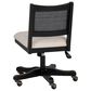 Linon Home Decor Bauer Swivel Office Chair with Cream Cushion in Black, , large