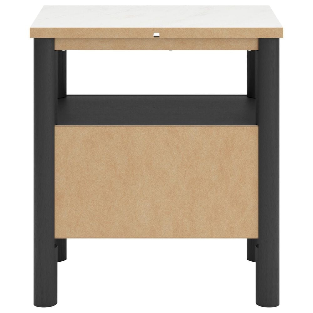 Ashley Cadmori 1-Drawer Nightstand in Matte Black and White, , large