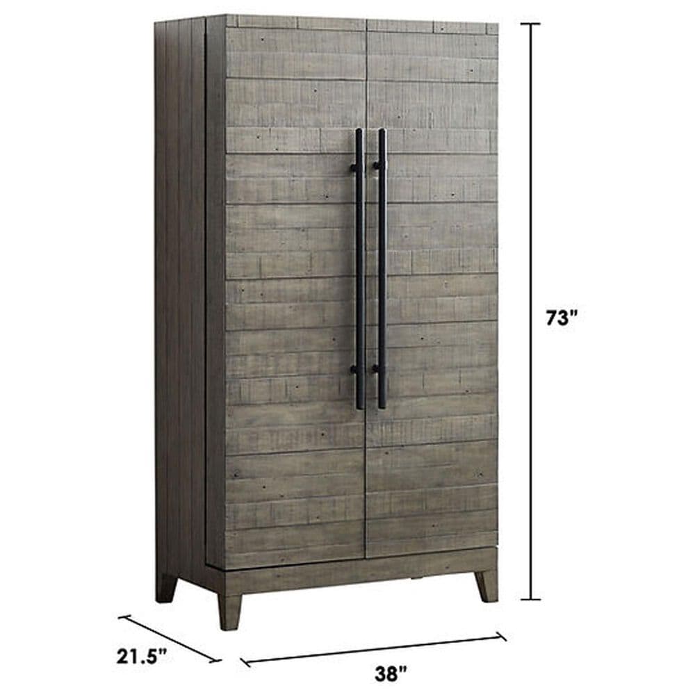 Imperial International Aurora Wine Cabinet in Stone Grey and Black, , large