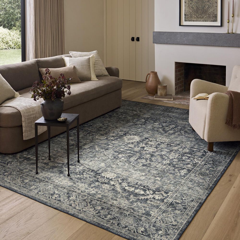 Amber Lewis x Loloi Josie 5&#39; x 7&#39;6&quot; Ocean and Natural Area Rug, , large