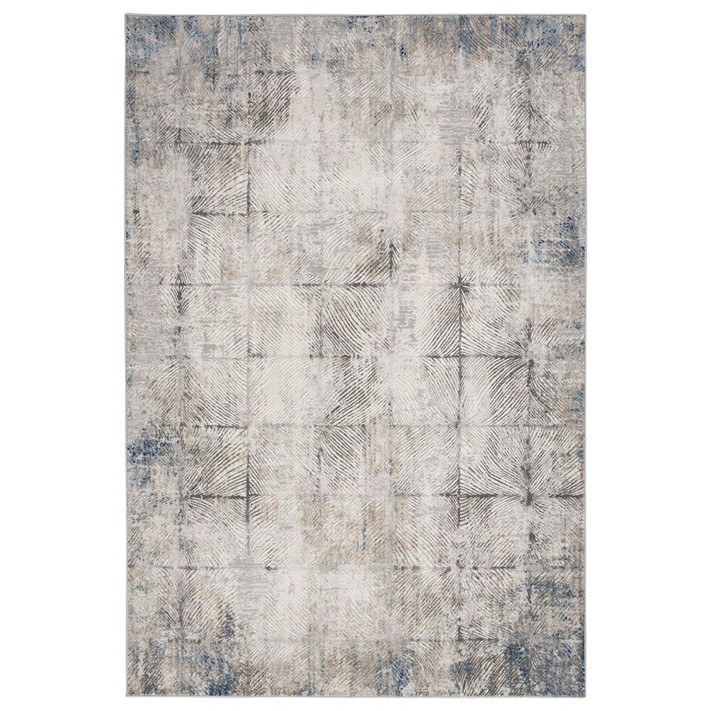 Nourison Infinity 7"10" x 9"10" Ivory and Grey Area Rug, , large