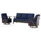 Sunwell Garden 3-Piece Patio Chat Set in Navy, , large