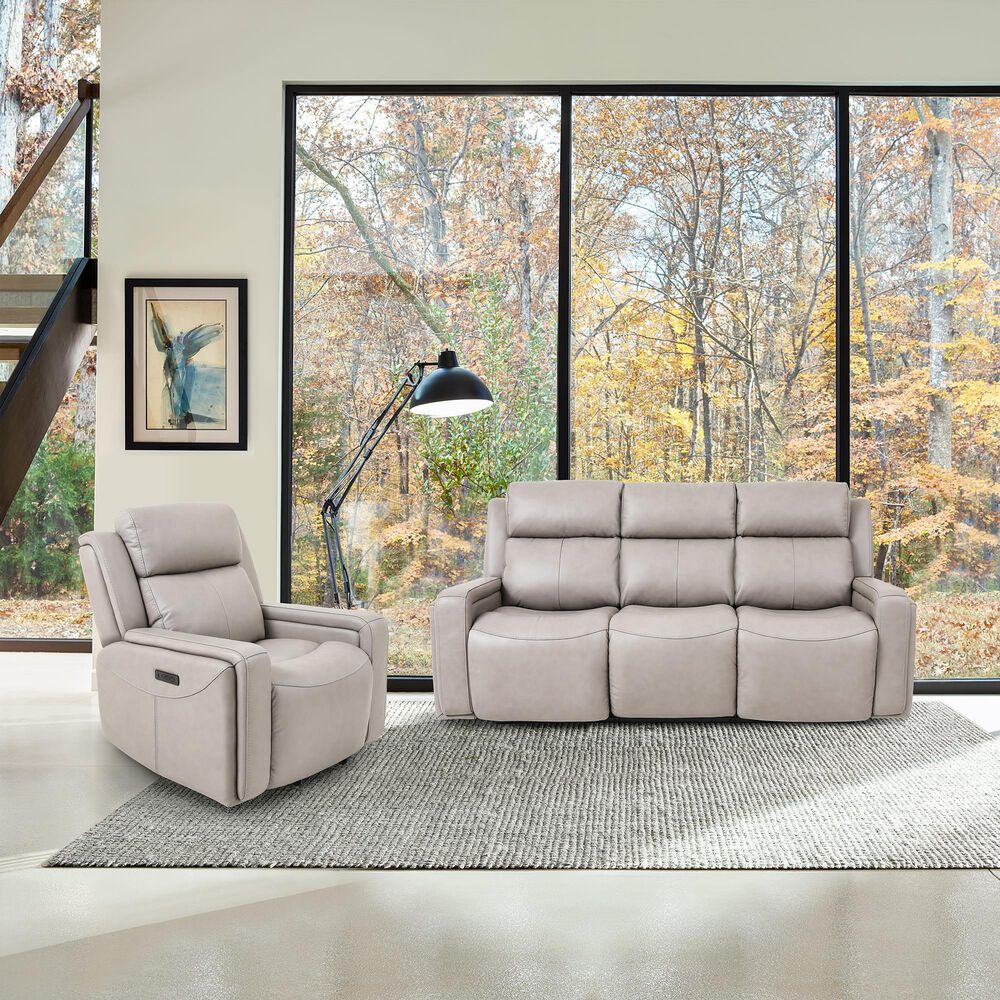 Blue River Claude Power Reclining Sofa in Light Gray, , large