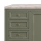 James Martin Vanities Chicago 60" Single Bathroom Vanity in Smokey Celadon with 3 cm Victorian Silver Quartz Top, Rectangular Sink and FreePower Wireless Charger, , large