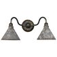 Golden Lighting Jasper 2-Light Bath Vanity in Antique Black Iron, , large
