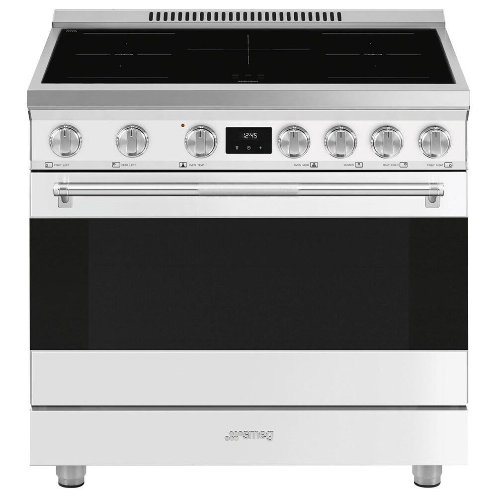 SMEG Professional 36" Induction Electric Range in Matte White, , large