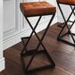 Waltham Brooks Leather Counter Stool in Saddle, , large