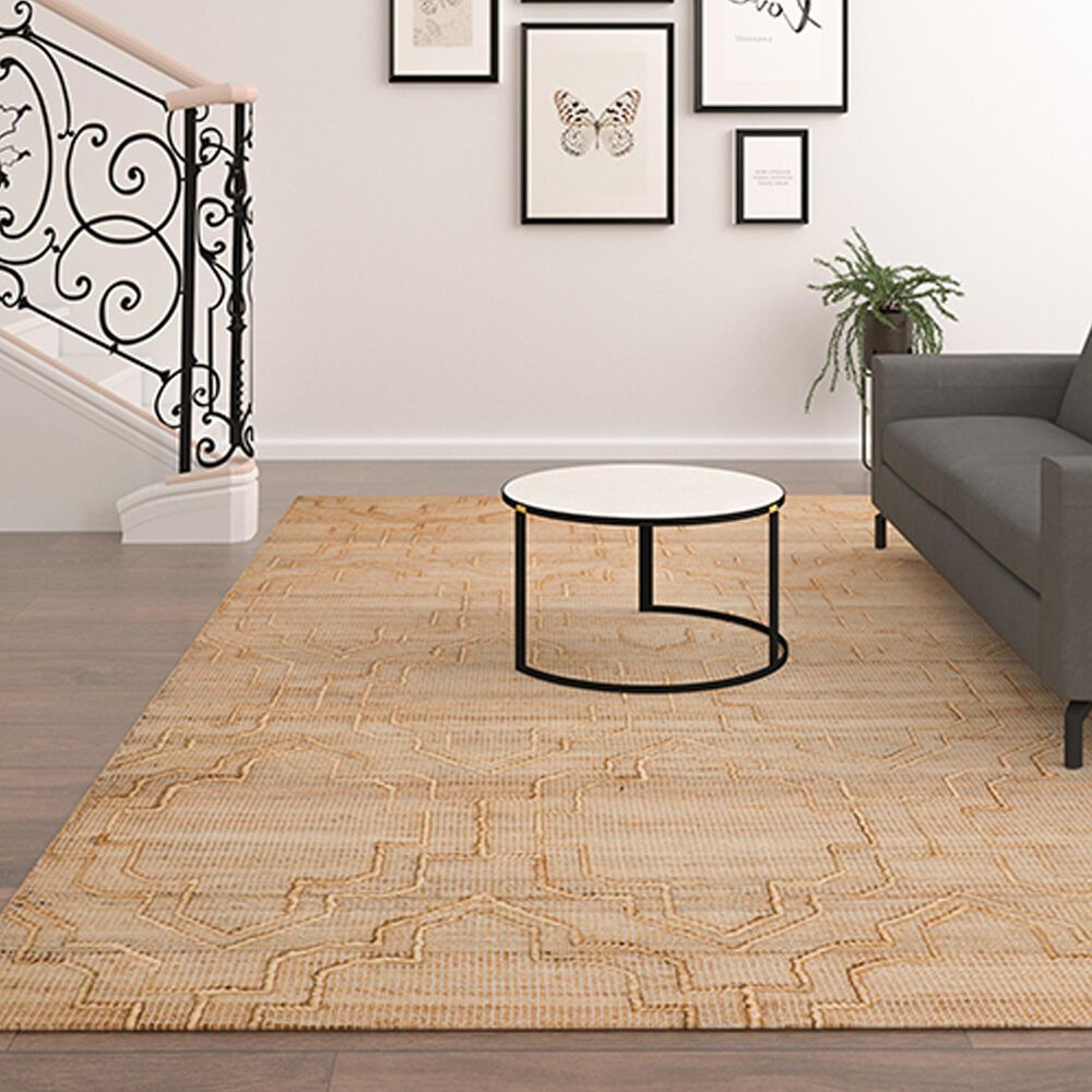 L&amp;R Resources Maples Geometric 10&#39; x 14&#39; Natural Area Rug, , large