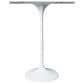 Leisuremod LeisureMod Verve Collection Modern Bar Height Table White Base with 27 Round Marble White Sintered Stone Top, , large