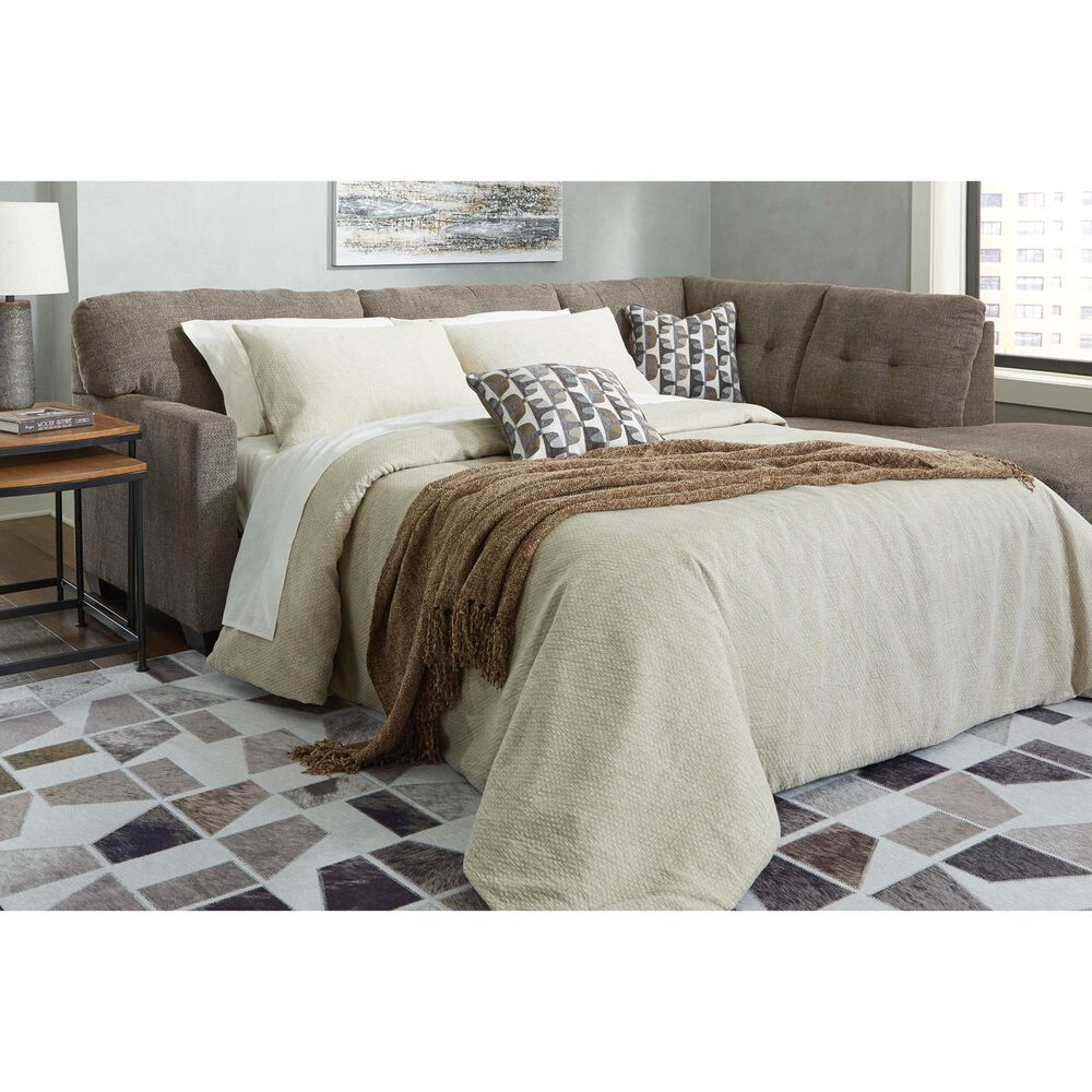 Ashley Mahoney 2-Piece Right Facing Sleeper Sectional with Chaise in Chocolate, , large