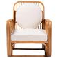 Baxton Studio Tiramisu Arm Chair with Light Honey Rattan in White, , large