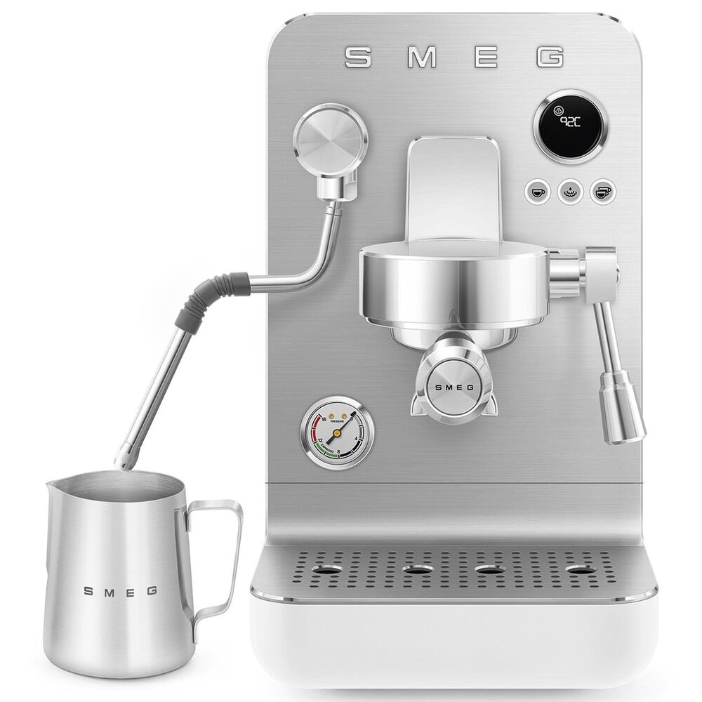 SMEG 57 Oz Espresso Coffee Machine in White, , large