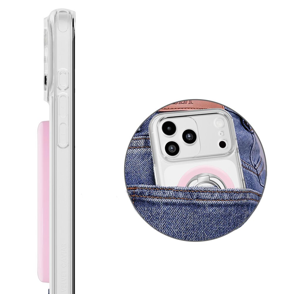 Velvet Caviar MagSafe Phone Grip Ring in Strawberry Milk, , large