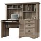 Sauder Harbor View Computer Desk with Hutch in Salt Oak, , large