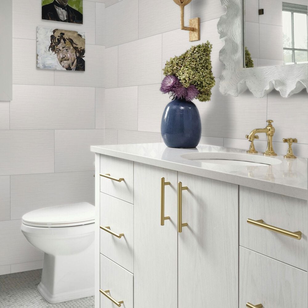 MS International Dymo Stripe White 12&quot; x 24&quot; Ceramic Tile, , large