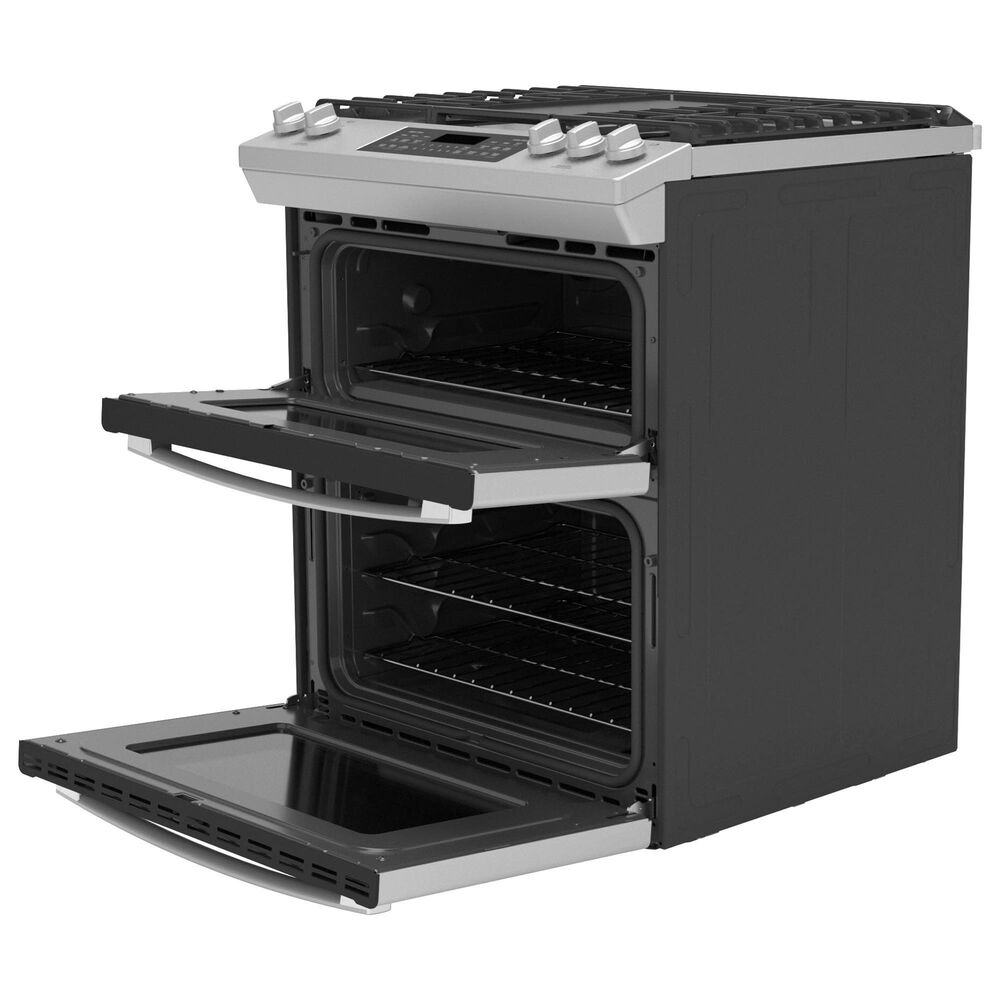 GE Appliances 30" SlideIn FrontControl Gas Double Oven Range in Stainless Steel Nebraska