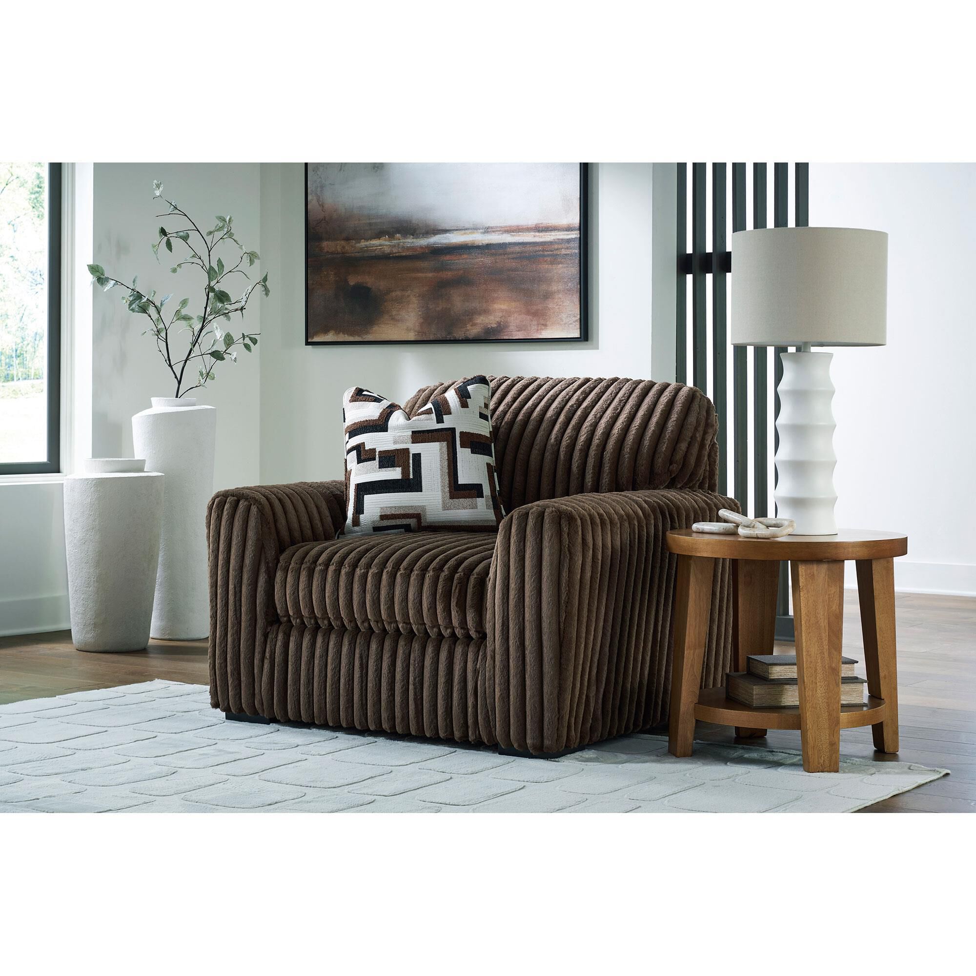 Ashley Midnight-Madness Chair and a Half in Chocolate
