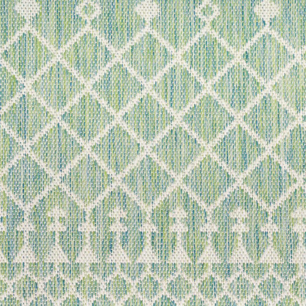 Nourison Positano Southwestern Blue and Green 5&#39; x 7&#39; Indoor/Outdoor Area Rug, , large